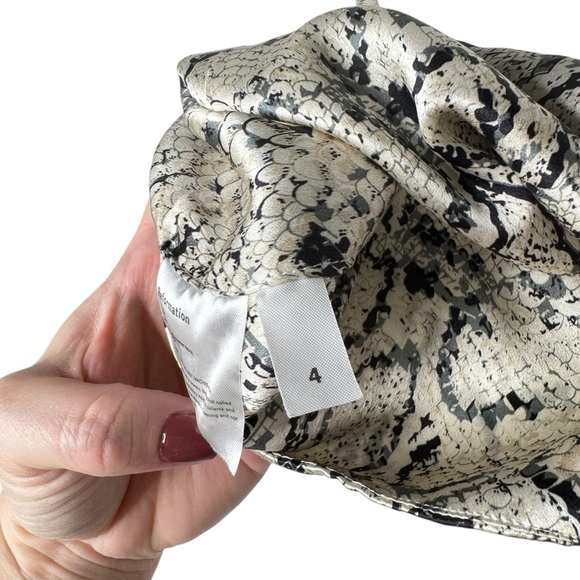 REFORMATION 100% Silk Snake Skin Python Set Animal Print Cropped Matching Set 4 - Picture 12 of 13